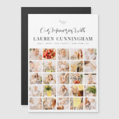 Memorial Simple Modern Minimalistisch 25 FotoColla Magnetkarte (Vorne/Hinten)