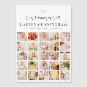 Memorial Simple Modern Minimalistisch 25 FotoColla Magnetkarte (Vorderseite)