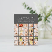 Memorial Simple Modern Minimalistisch 25 FotoColla Postkarte (Stehend Vorderseite)