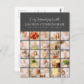 Memorial Simple Modern Minimalistisch 25 FotoColla Postkarte (Vorne/Hinten)