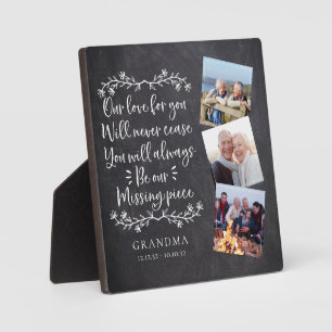 Memorial Slate Family Drei Foto halten Fotoplatte