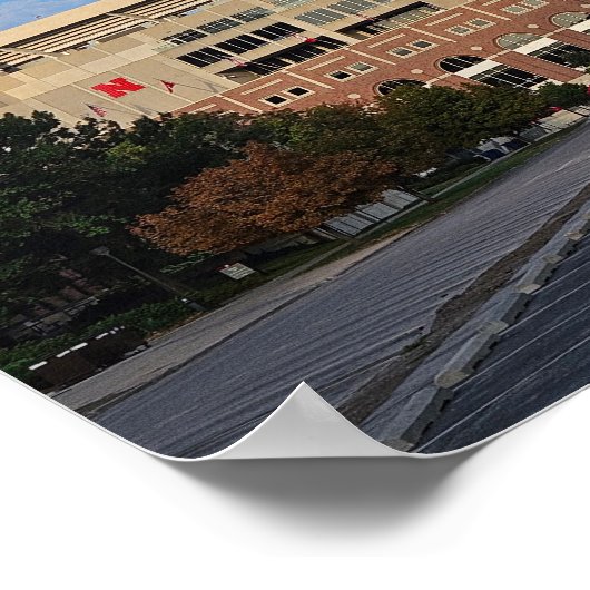 Memorial Stadium Lincoln Nebraska Wall Poster (Ecke)