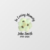 Memorial sticker for car window (Blatt)