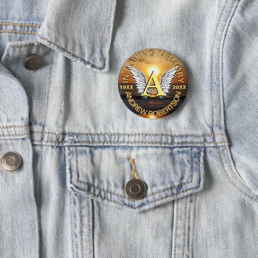 Memorial Sunset Monogram Button (Beispiel)
