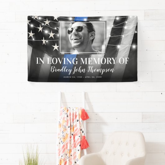Memorial | Thin Blue Line Banner (Insitu)