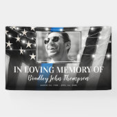 Memorial | Thin Blue Line Banner (Horizontal)