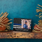 Memorial Thin Blue Line Foto Fotoplatte (Seite)