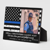 Memorial Thin Blue Line Foto Fotoplatte (Seite)