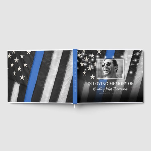 Memorial | Thin Blue Line Gästebuch (Voll)