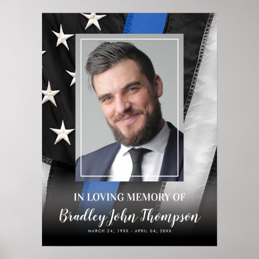 Memorial | Thin Blue Line Poster (Vorne)