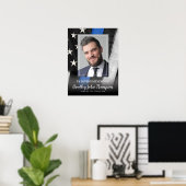 Memorial | Thin Blue Line Poster (Heimbüro)