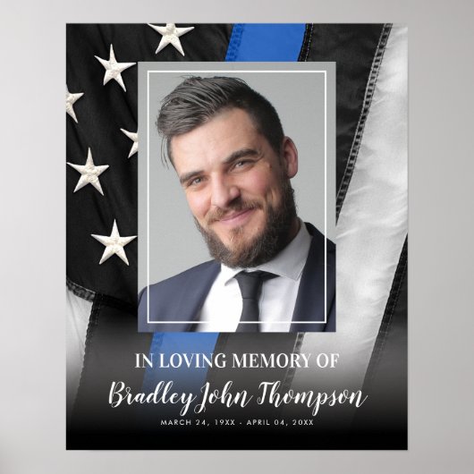 Memorial | Thin Blue Line Poster (Vorne)
