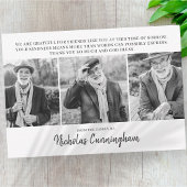 Memorial Three Custom Foto and Message Danke Mitteilungskarte