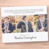 Memorial Three Custom Foto and Message Dankeskarte