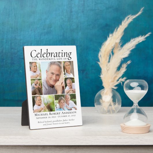 Memorial Tribute Foto von Leimbild Keepsake Fotoplatte (Seite)