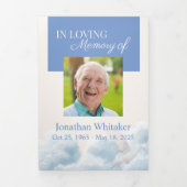 Memorial Trifold Funeral Template Dreifach Gefaltete Einladung (Cover)