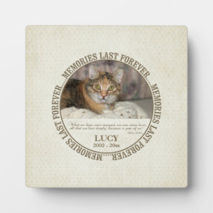 Memorial - Verlust der Katze - Benutzerdefiniertes Fotoplatte