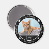 Memorial - Verlust der Katze - Benutzerdefiniertes Magnet (Vorderseite/Rückseite)
