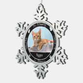 Memorial - Verlust der Katze - Benutzerdefiniertes Schneeflocken Zinn-Ornament (Rechts)