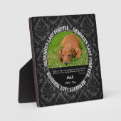 Memorial - Verlust des Hundes - Benutzerdefinierte Fotoplatte (Vorderseite)