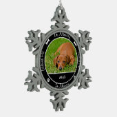 Memorial - Verlust des Hundes - Benutzerdefinierte Schneeflocken Zinn-Ornament (Links)