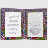 Memorial Veteran Patriotic American Flag Beerdigun Dankeskarte