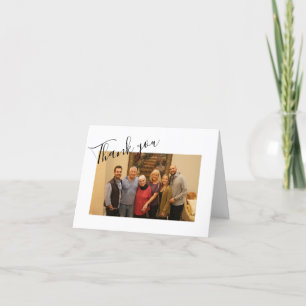 Memorial Vielen Dank klassisch Schwarz und Weiß Dankeskarte