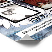 Memorial Vier Foto Blue White Digital Sonnenblumen Poster (Ecke)