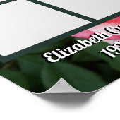 Memorial Vier Fotos von Loved One auf Rose Foto Poster (Ecke)