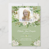 Memorial White Rose Beerdigung Danke Karte (Vorderseite)