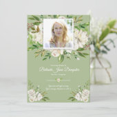 Memorial White Rose Beerdigung Danke Karte (Stehend Vorderseite)