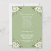 Memorial White Rose Beerdigung Danke Karte (Rückseite)