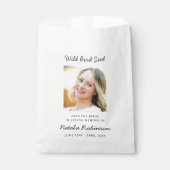 Memorial Wild Bird Seed | Modern Foto Beerdigung Geschenktütchen (Vorderseite)