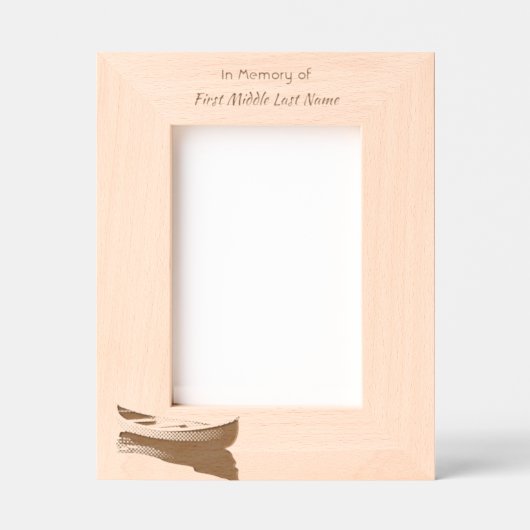 Memorial Wilderness Lake Canoe Geätzte Rahmen (Vorderseite)