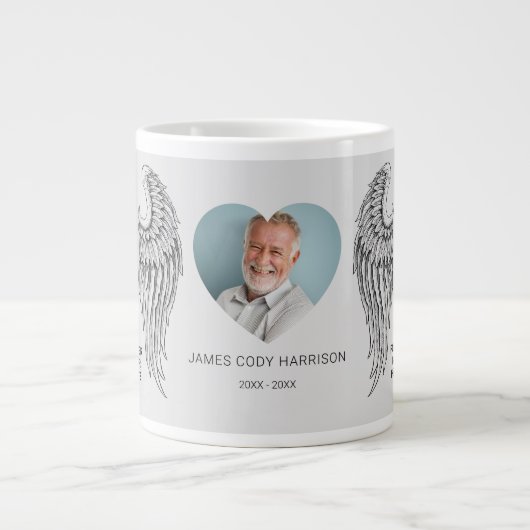 Memorial Wings Photo Jumbo-Tasse (Vorderseite)