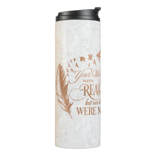 Memorial Your Wings waren fertig Personalisiertes Thermosbecher (Nach links gedreht)