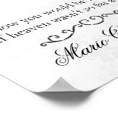 Memorial-Zeichen - Dunkelrote Blume Poster (Ecke)