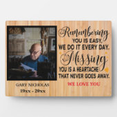 Memorial-Zitate für geliebtes Personalisiertes Fot Fotoplatte (Vorderseite)