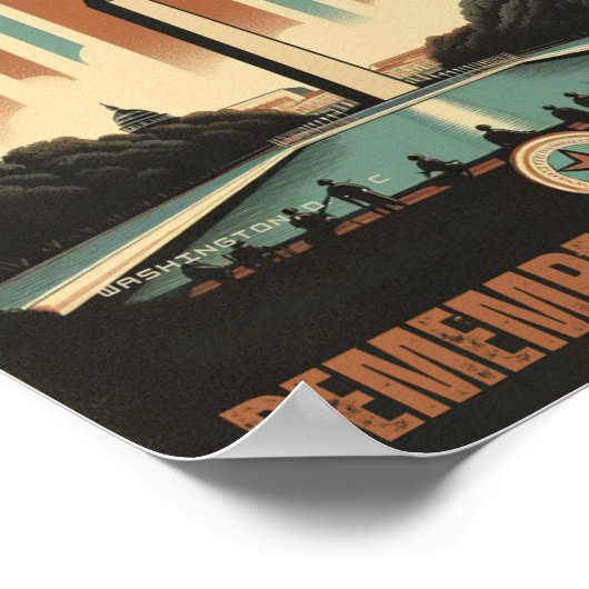 Memorial zu Vietnam Veterans - Washington, D.C. Poster (Ecke)