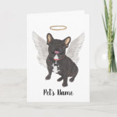 Memorial zum Beileid "Black Brindle Frenchie" Karte (Vorderseite)