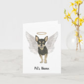 Memorial zum Beileid Black & Tan Chihuahua Karte (Gelbe Blume)