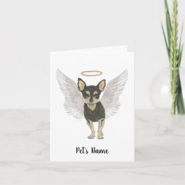 Memorial zum Beileid Black & Tan Chihuahua Karte