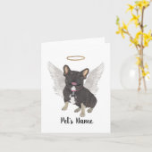 Memorial zum Beileid "Black & Tan Tricolor Frenchi Karte (Gelbe Blume)