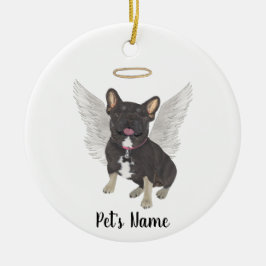 Memorial zum Beileid "Black & Tan Tricolor Frenchi Keramik Ornament