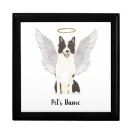 Memorial zum Beileid Border Collie Erinnerungskiste