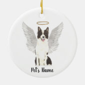 Memorial zum Beileid Border Collie Keramik Ornament (Hinten)