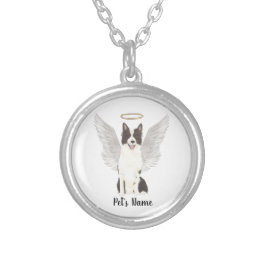 Memorial zum Beileid Border Collie Versilberte Kette