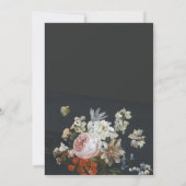 Memorial zum Beileid Schwarzer Flora Dankeschön-Ka Einladung (Rückseite)