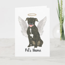 Memorial zum Beileid von Black Pitbull Staffy Karte