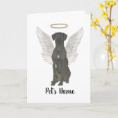 Memorial zum Black Great Dane Beileid Karte (Gelbe Blume)